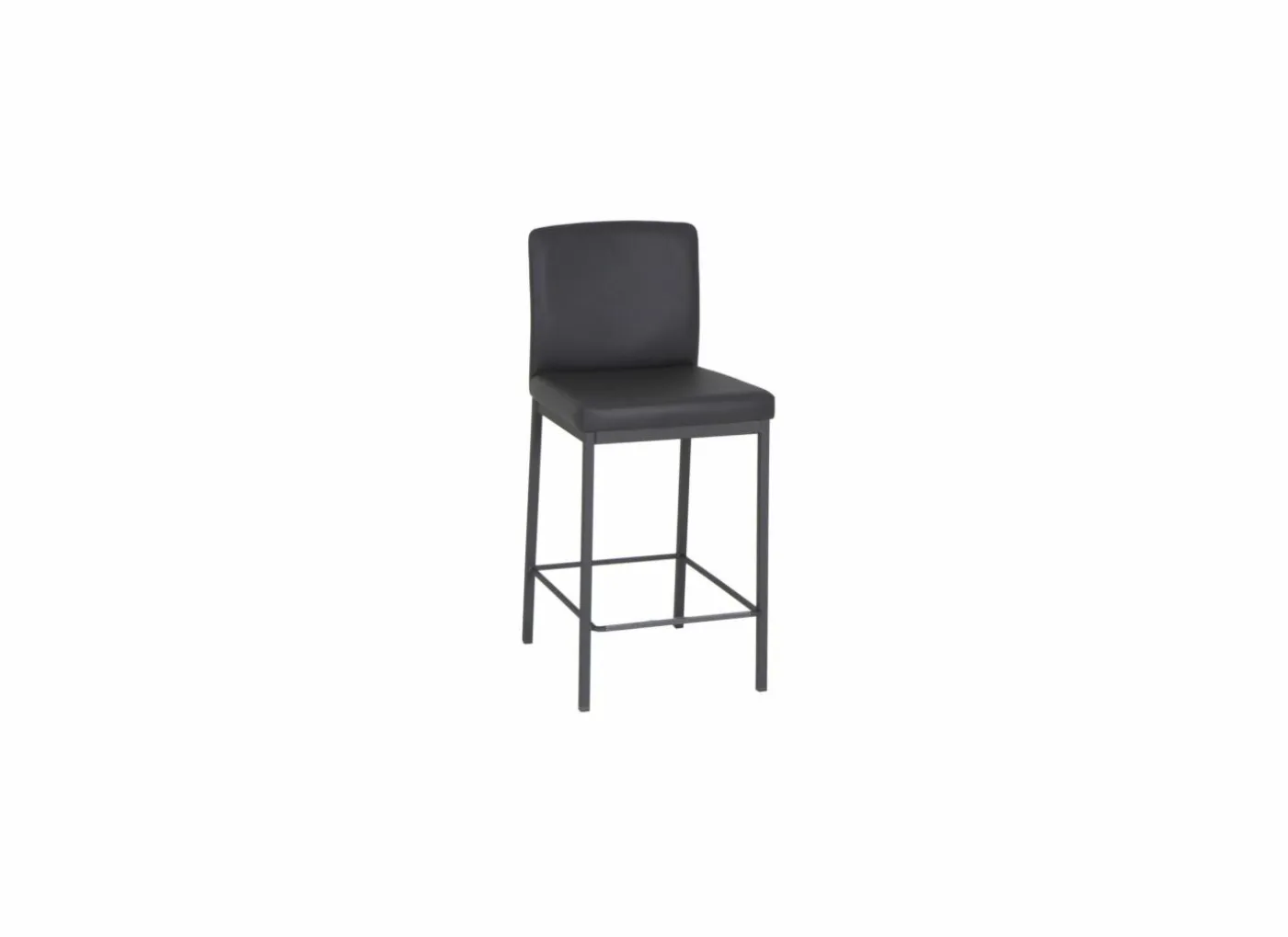 Barstoel Villa ZH65,5cm - lederlook - antraciet