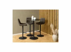 Barstoel ZH65-86cm - stof - antraciet