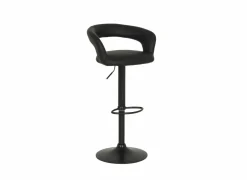 Barstoel Zorn lederlook - zwart