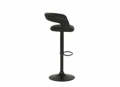 Barstoel Zorn lederlook - zwart