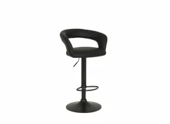Barstoel Zorn lederlook - zwart
