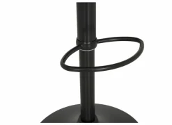 Barstoel Zorn lederlook - zwart