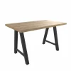 Bartafel Querido 150x90cm - HPL & metaal - eik natuur