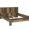 Bed Attaylar 180x200cm  - decor - oldwood vintage & donkergrijs