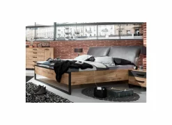 Bed Detroit II 180x200cm - decor - eik & zwart staal