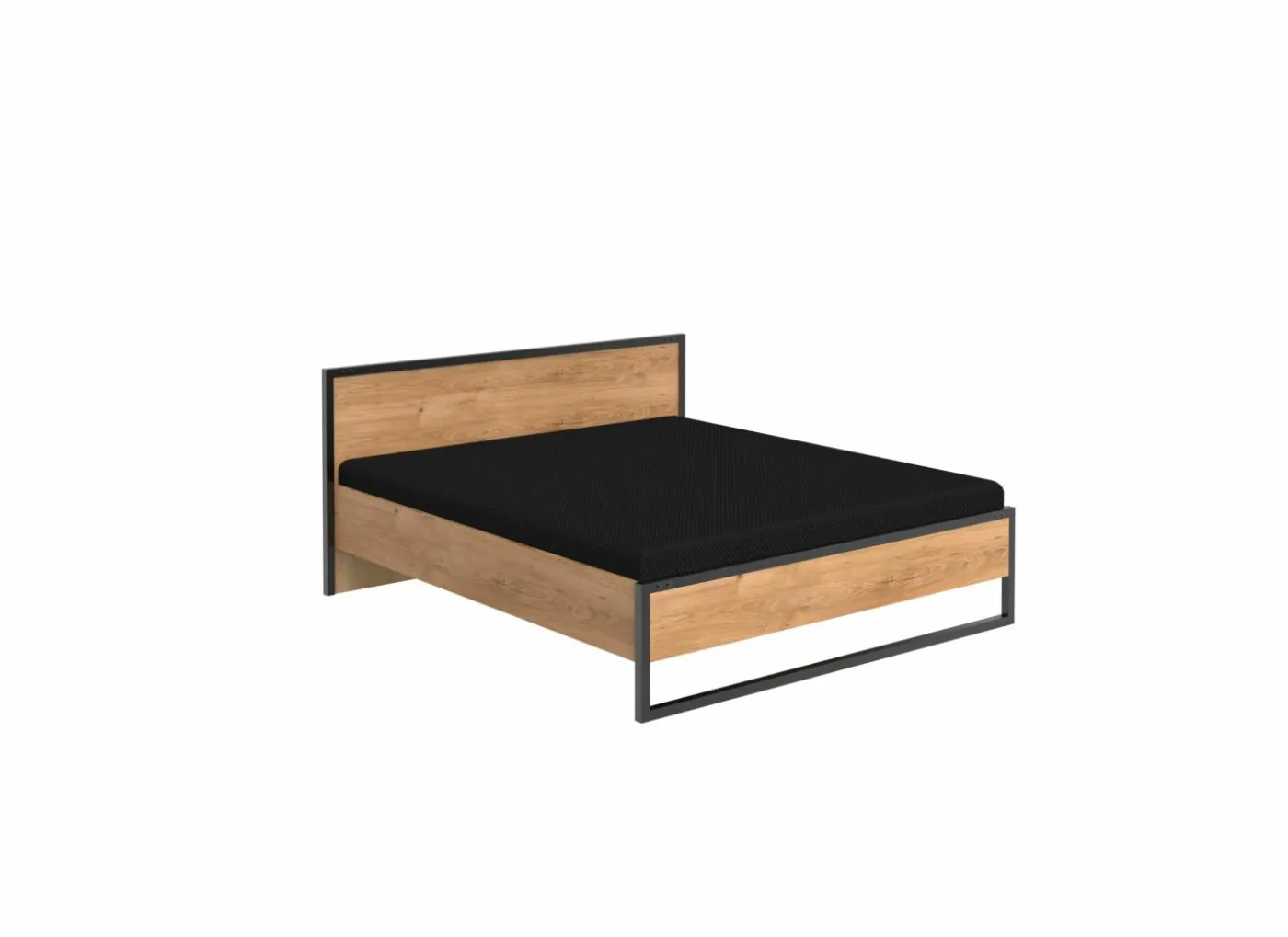 Bed Detroit 160x200cm - decor - planke & raw steel