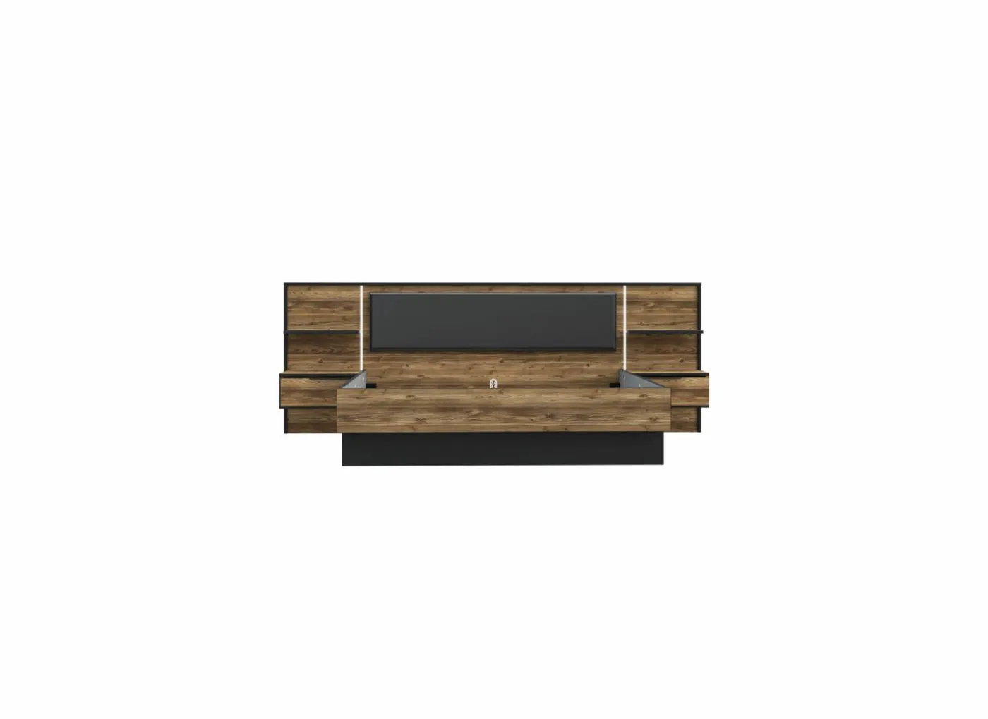 Bed Jabim 180x200cm - decor - alpine picea & zwart
