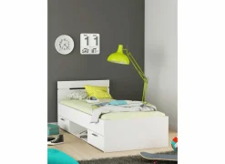 Bed Michigan 90x200cm - decor - wit met opbergruimte