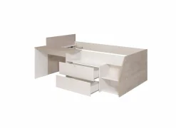 Bed Milky 90x200cm - decor - grijs & wit met opbergruimte