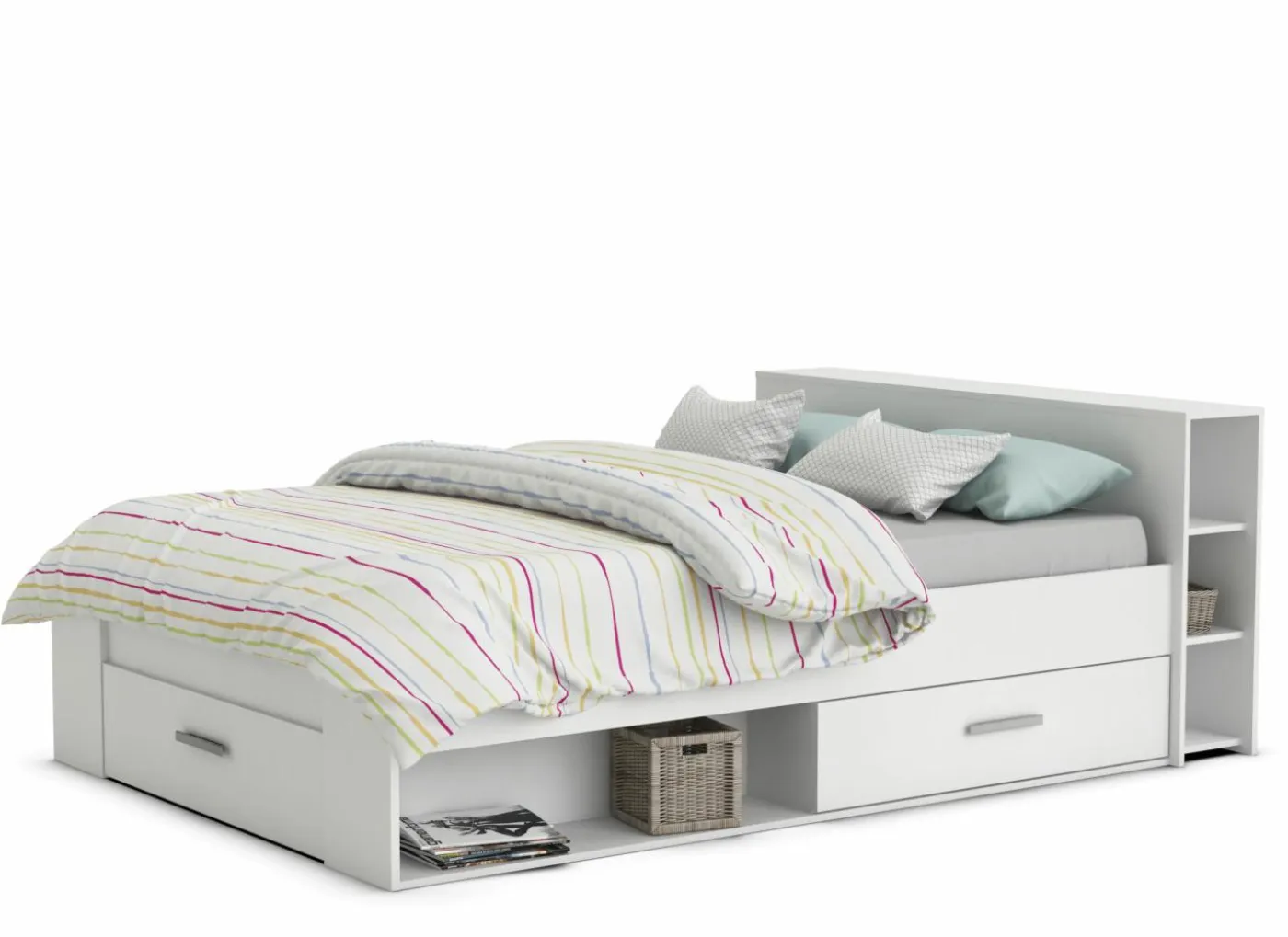 Bed Pocket 160x200cm - decor - pearl white met opbergruimte