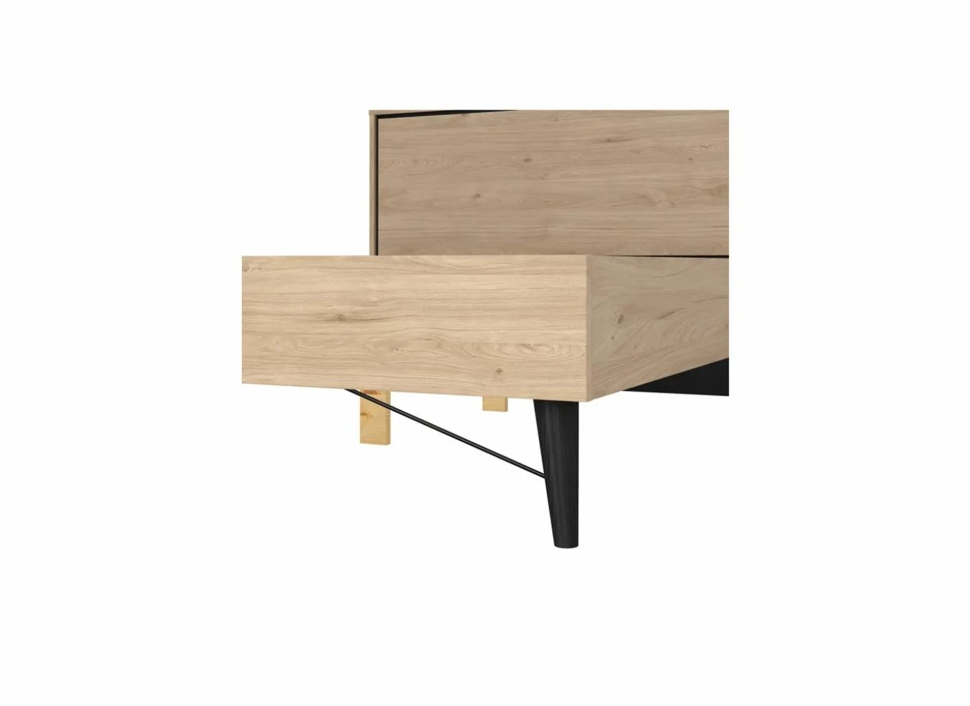 Bed Ry 160x200cm - decor - bruin & zwart