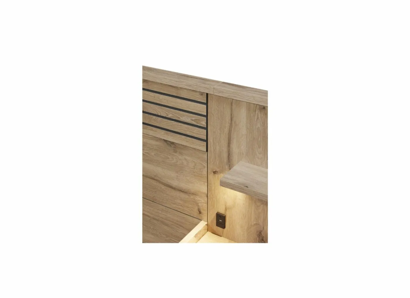 Bed Tanya 140x200cm - decor - canyon oak & elegant black