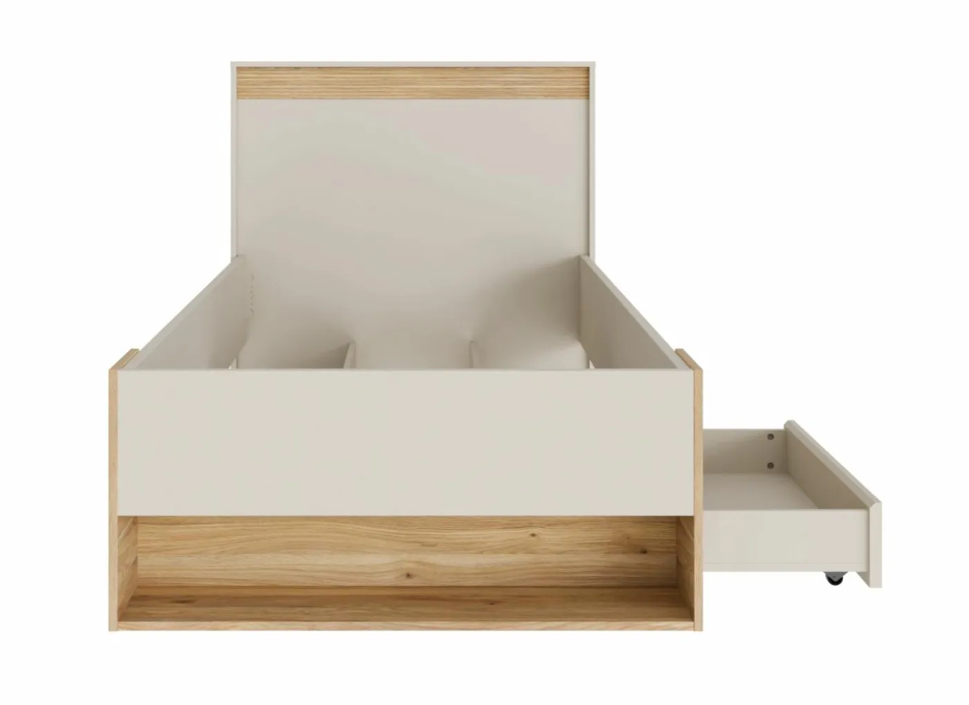 Bed Wexlin 90x200cm - decor - sand & mauvella oak