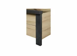 Bed 140x200cm - decor - Franse eik & nox met zijwanden