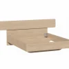 Bed 140x200cm - melamine - brushed sand oak nature