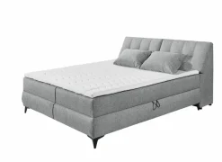 Bedbox Atlantis 180x200cm - stof - grijs met opbergruimte