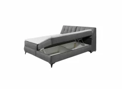 Bedbox Atlantis 180x200cm - stof - antraciet met opbergruimte