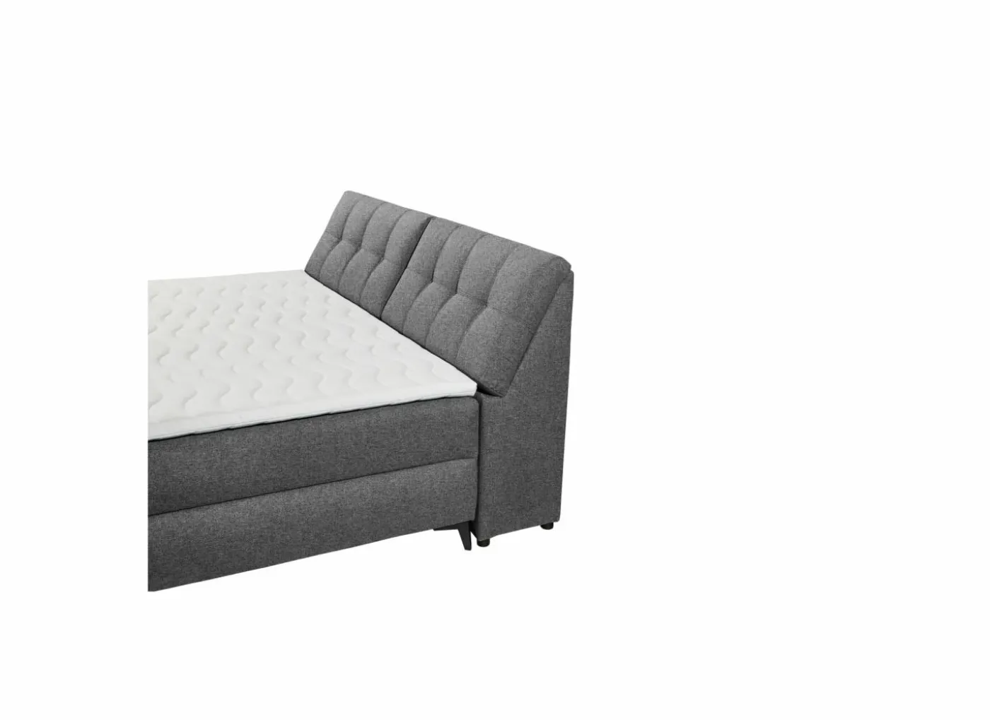 Bedbox Atlantis 180x200cm - stof - antraciet met opbergruimte
