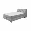 Bedbox Atlantis 140x200cm - stof - grijs met opbergruimte