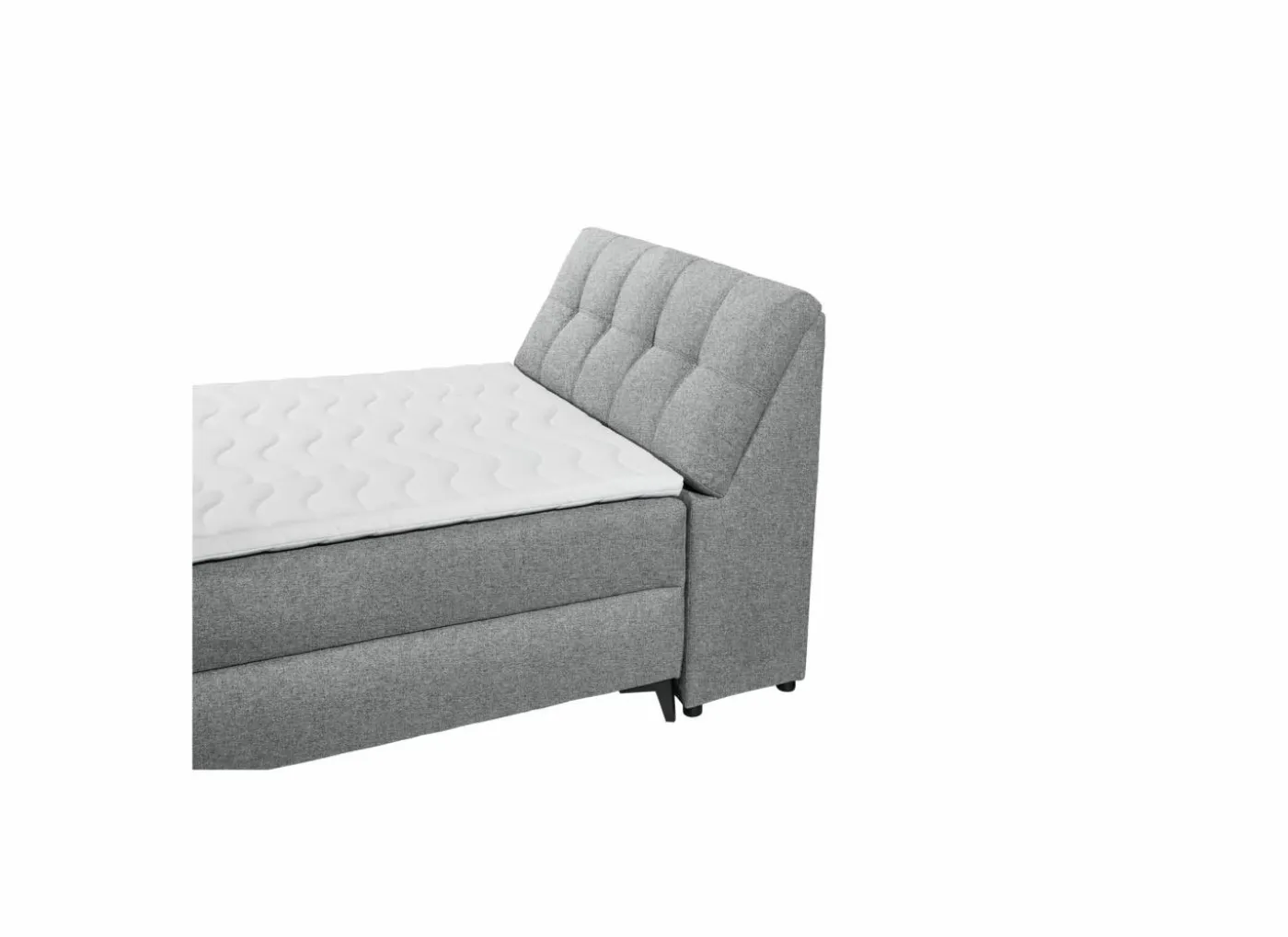 Bedbox Atlantis 120x200cm - stof - grijs met opbergruimte
