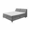Bedbox Atlantis 160x200cm - stof - donkergrijs met opbergruimte