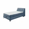 Bedbox Atlantis 120x200cm - stof - blauw met opbergruimte
