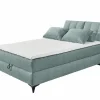 Bedbox Atlantis 140x200cm - stof - munt met opbergruimte