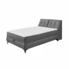 Bedbox Atlantis 140x200cm - stof - antraciet met opbergruimte