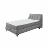 Bedbox Atlantis 120x200cm - stof - donkergrijs met opbergruimte