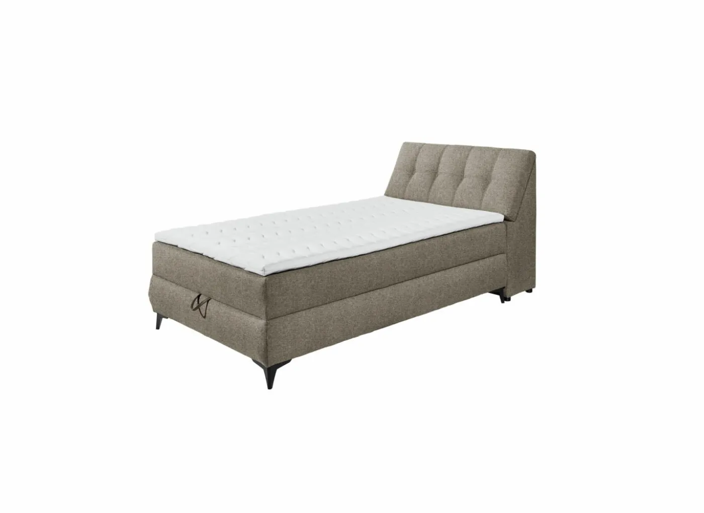 Bedbox Atlantis 120x200cm - stof - espresso met opbergruimte
