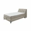 Bedbox Atlantis 120x200cm - stof - zand met opbergruimte