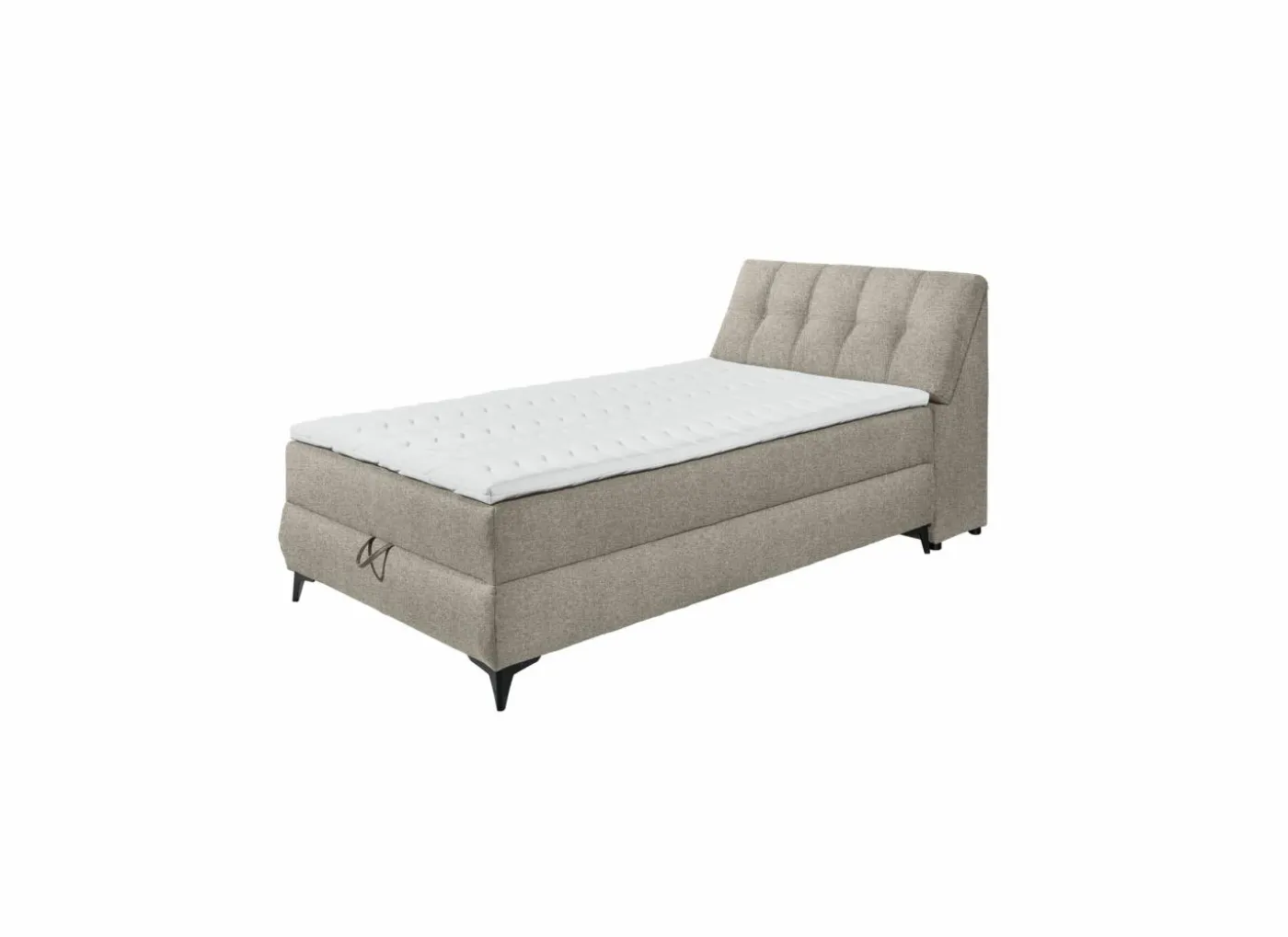 Bedbox Atlantis 120x200cm - stof - zand met opbergruimte