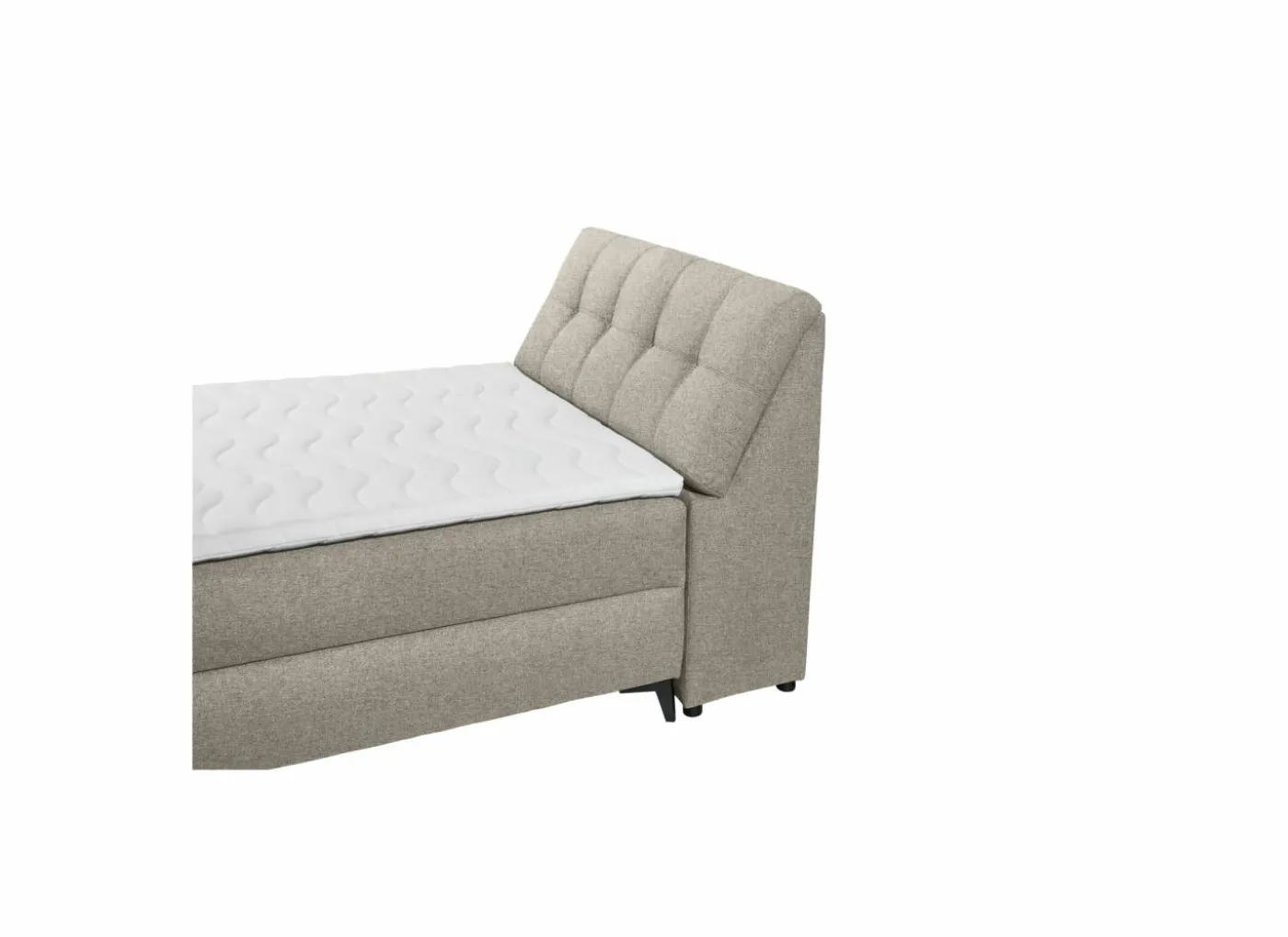Bedbox Atlantis 120x200cm - stof - zand met opbergruimte