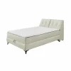 Bedbox Atlantis  140x200cm - stof - ivoor met opbergruimte