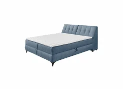 Bedbox Atlantis  180x200cm - stof - blauw met opbergruimte