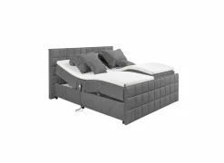 Bedbox Gabun 180x200cm - stof - antraciet elektrisch