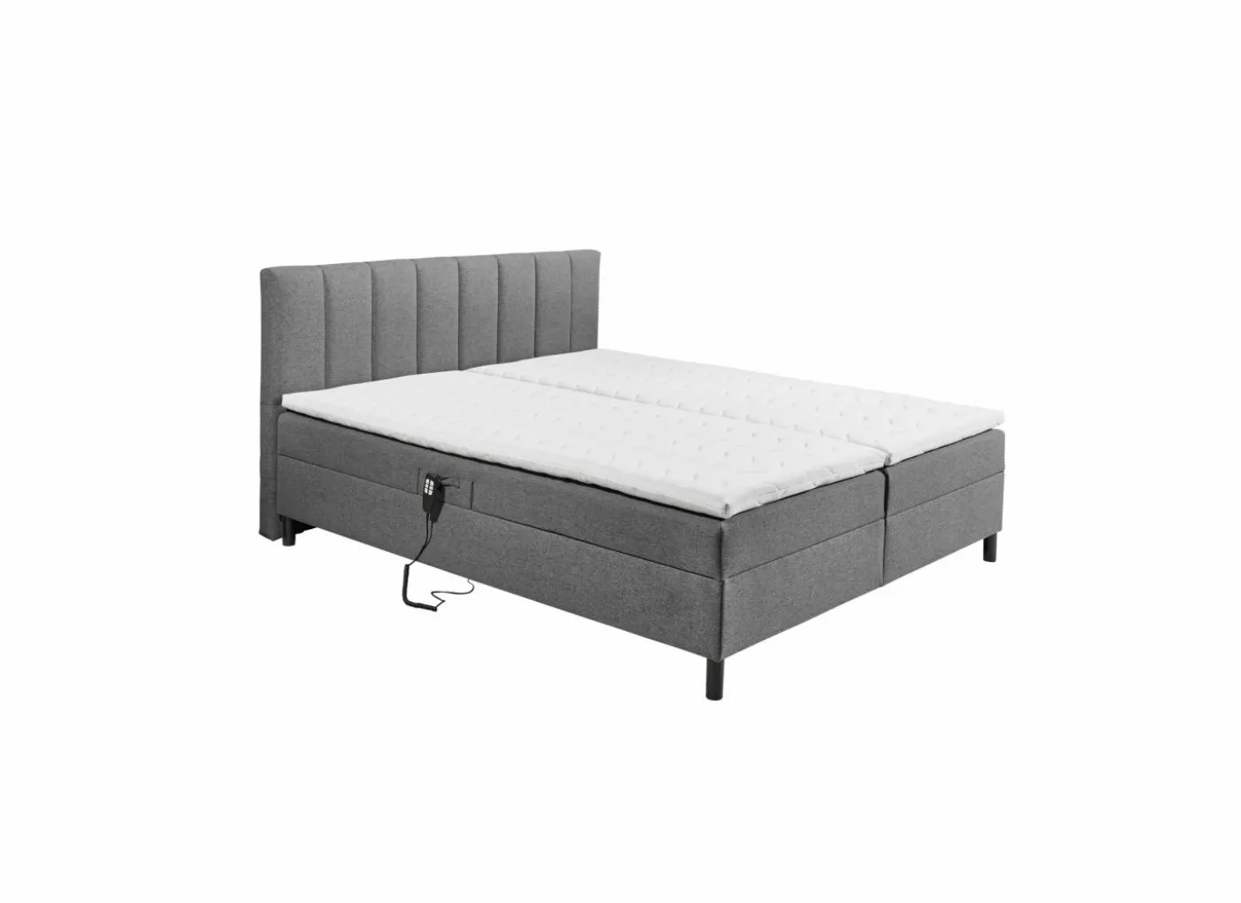 Bedbox Miralindo 160x200cm - stof - nordic graphite elektrisch