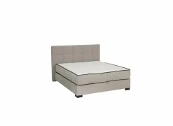 Bedbox Nagol A 120x200cm  - stof - zilver met opbergruimte