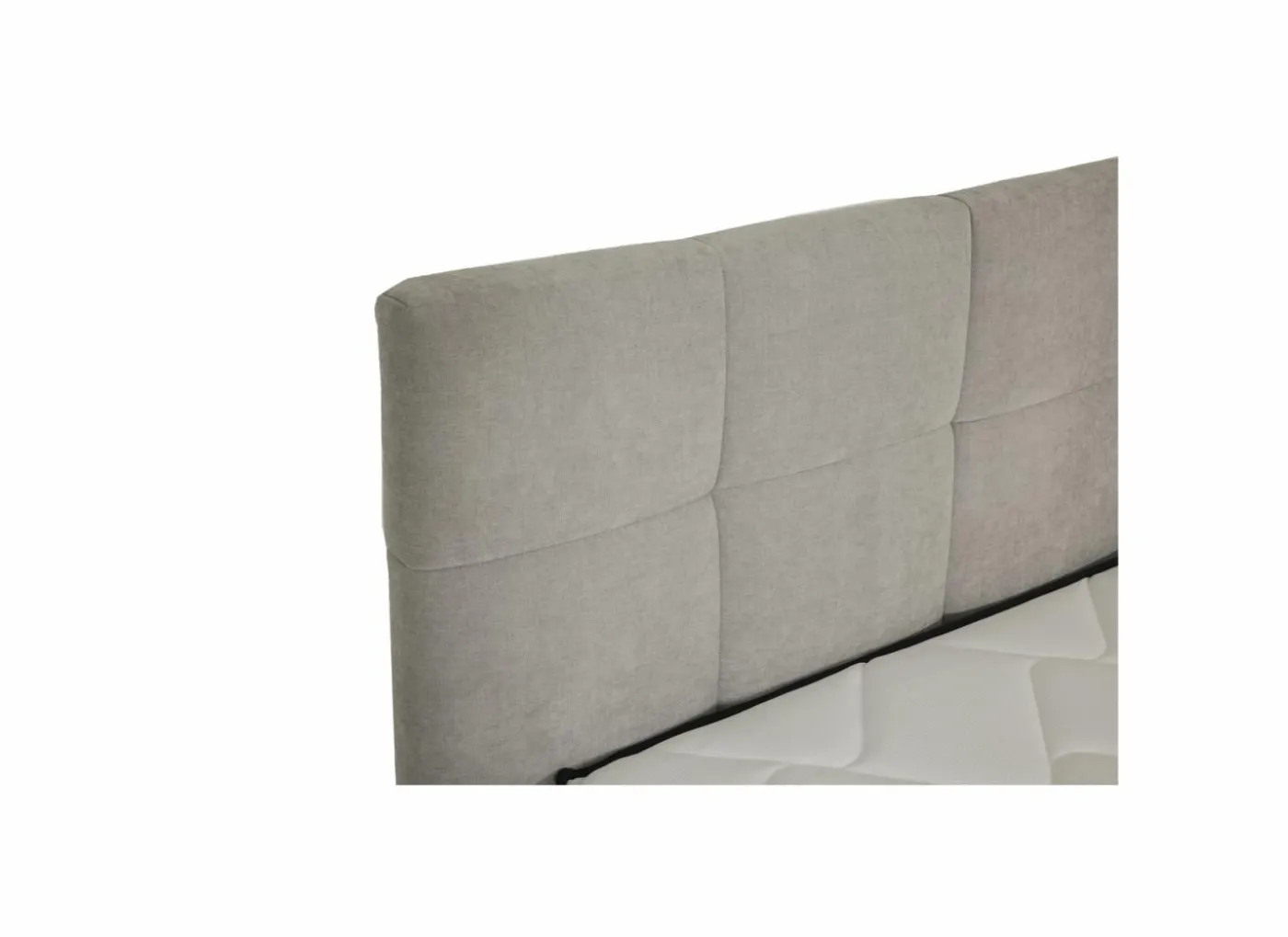 Bedbox Nagol A 120x200cm - stof - zilver met opbergruimte
