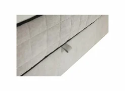 Bedbox Nagol A 120x200cm - stof - zilver met opbergruimte