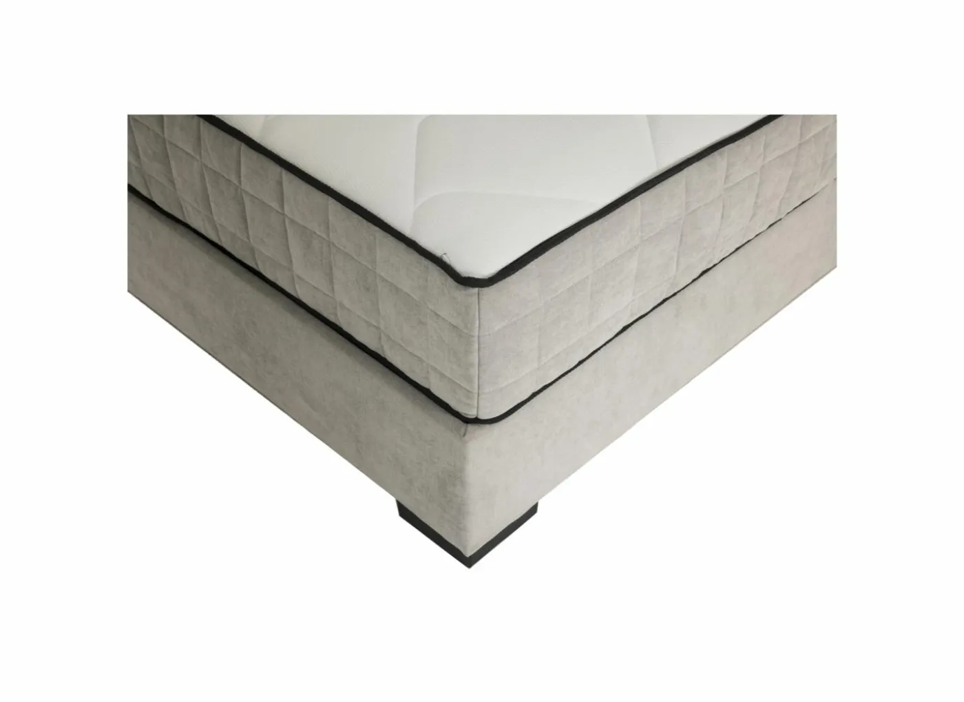 Bedbox Nagol A 120x200cm - stof - zilver met opbergruimte