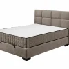 Bedbox Nagol A 140x200cm - stof - stone met opbergruimte