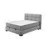 Bedbox Nagol A 140x200cm - stof - antraciet met opbergruimte
