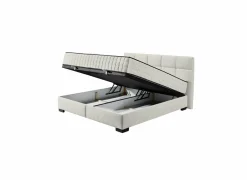 Bedbox Nagol A 180x200cm - stof - beige met opbergruimte