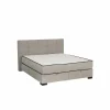 Bedbox Nagol A 160x200cm - stof - zilver met opbergruimte