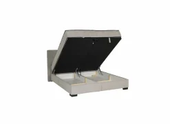 Bedbox Nagol A 160x200cm - stof - zilver met opbergruimte