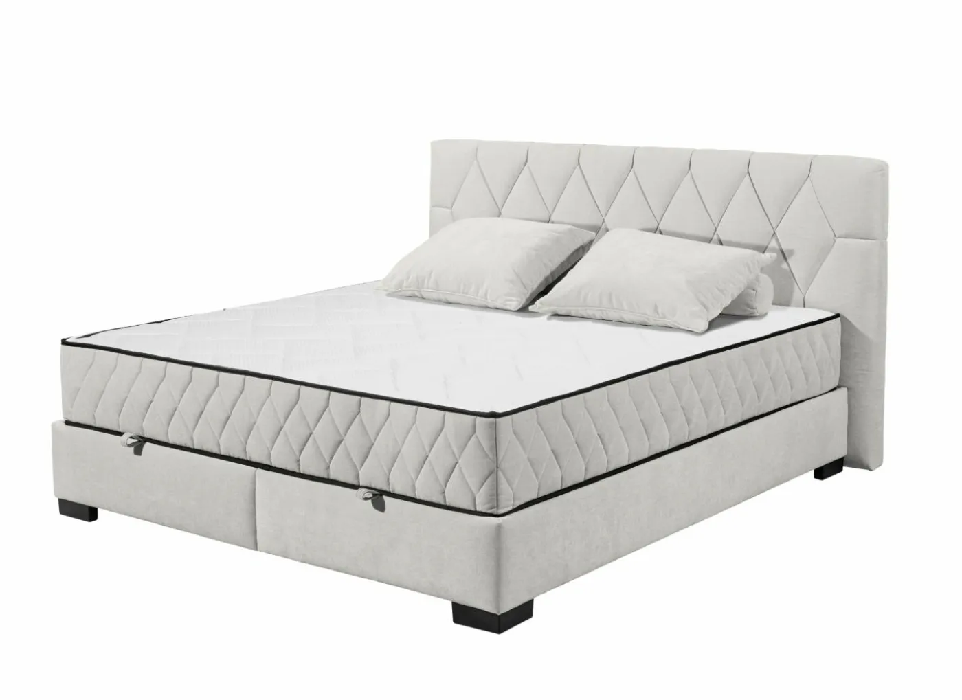 Bedbox Nagol B 180x200cm - stof - zand met opbergruimte