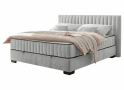 Bedbox Nagol C 160x200cm - stof - silver met opbergruimte