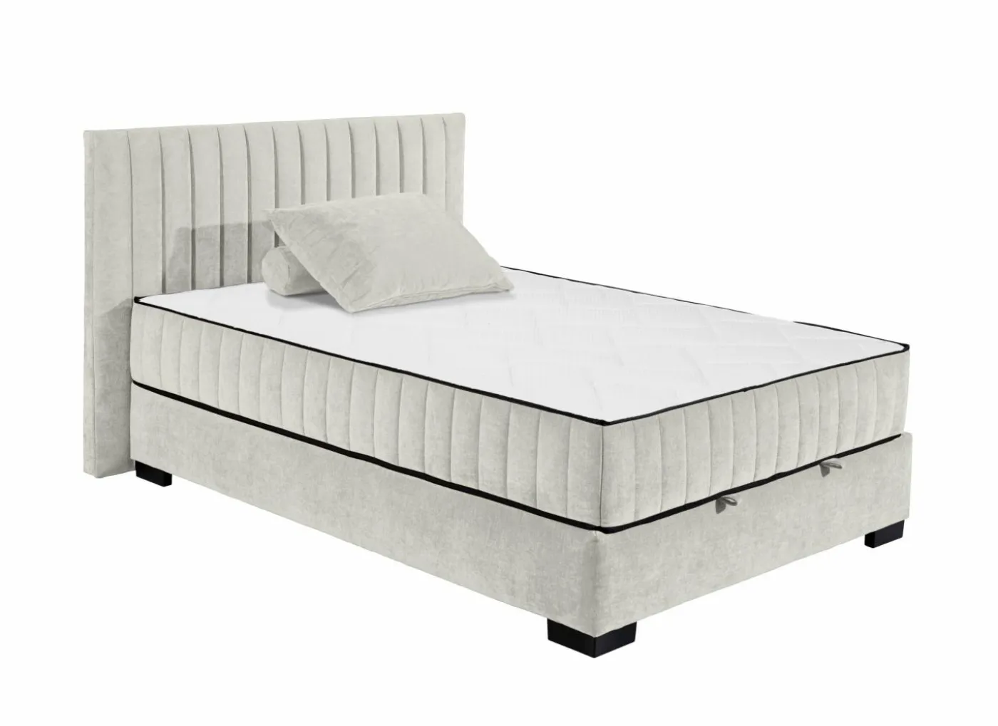 Bedbox Nagol C 140x200cm - stof - sand met opbergruimte
