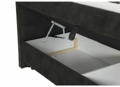 Bedbox Valetta 160x200cm - stof - espresso met opbergruimte
